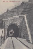 Wocheinerbahn, 3 Tunnel bei St. Lucia - Gorica-Gebiet (Goriška) - alte historische Fotos Ansichten Bilder Aufnahmen Ansichtskarten 