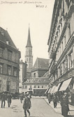 Stallburggasse mit Michaelerkirche - Wien - alte historische Fotos Ansichten Bilder Aufnahmen Ansichtskarten 