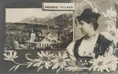 1907 - Warmbad Villach, 2 Bild Fotomontage - Kärnten - alte historische Fotos Ansichten Bilder Aufnahmen Ansichtskarten 