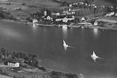 Lufbildaufnahme Ossiach - Feldkirchen - alte historische Fotos Ansichten Bilder Aufnahmen Ansichtskarten 