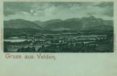 Velden, Ortsansicht mit Westbucht und Karawanken  - alte historische Fotos Ansichten Bilder Aufnahmen Ansichtskarten 
