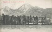 Faakersee Insel mit Mittagskogel - Faak am See - alte historische Fotos Ansichten Bilder Aufnahmen Ansichtskarten 