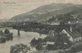 Eisenbahnbrücke in Bruck an der Mur - Bruck an der Mur - alte historische Fotos Ansichten Bilder Aufnahmen Ansichtskarten 