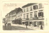 Das Café Horn in der Widmanngasse, um 1900 - Villach-Innere Stadt - alte historische Fotos Ansichten Bilder Aufnahmen Ansichtskarten 