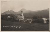 Pfarrkirche St. Ulrich mit Ortsansicht - Latschach - alte historische Fotos Ansichten Bilder Aufnahmen Ansichtskarten 