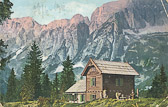 Seisera Hütte mit Montasch - Friaul Julisch Venetien - alte historische Fotos Ansichten Bilder Aufnahmen Ansichtskarten 