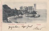Trieste, Schloß Miramar  ( Prägekarte ) - Triest - alte historische Fotos Ansichten Bilder Aufnahmen Ansichtskarten 