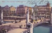 Wien, Franz Josefs Kai mit Ferdinandbrücke - Wien,Innere Stadt - alte historische Fotos Ansichten Bilder Aufnahmen Ansichtskarten 