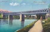 Eisenbahnbrücke in Villlach - Villach - alte historische Fotos Ansichten Bilder Aufnahmen Ansichtskarten 