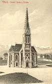 Die evangelische Kirche - Villach-Innere Stadt - alte historische Fotos Ansichten Bilder Aufnahmen Ansichtskarten 