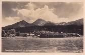 Sandbank mit Mittagskogel, Bootshaus Fürst - Kärnten - alte historische Fotos Ansichten Bilder Aufnahmen Ansichtskarten 
