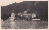 St. Andrä, Grandhotel mit Sprungturm - Villach - alte historische Fotos Ansichten Bilder Aufnahmen Ansichtskarten 