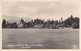 Faakersee, Inselhotel mit Badestrand - Villach Land - alte historische Fotos Ansichten Bilder Aufnahmen Ansichtskarten 