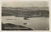 Luftbild Richtung Pörtschach - Pörtschach am Wörther See - alte historische Fotos Ansichten Bilder Aufnahmen Ansichtskarten 