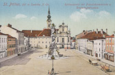 St. Pölten - Rathausplatz - Europa - alte historische Fotos Ansichten Bilder Aufnahmen Ansichtskarten 