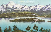 Blick von Drobollach auf die Insel - Villach - alte historische Fotos Ansichten Bilder Aufnahmen Ansichtskarten 