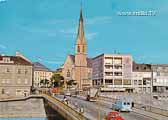 Villach - Draubrücke und Nikolaikirche - Villach - alte historische Fotos Ansichten Bilder Aufnahmen Ansichtskarten 