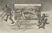 Klagenfurt Neujahrskarte, Blick v. Stadtpfarrtum - Innere Stadt  (1. Bez) - alte historische Fotos Ansichten Bilder Aufnahmen Ansichtskarten 