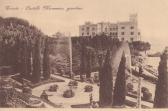 Triest, Schloss Miramare mit Gartenanlage - Italien - alte historische Fotos Ansichten Bilder Aufnahmen Ansichtskarten 