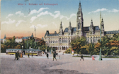 Rathaus mit Rathauspark - Wien,Innere Stadt - alte historische Fotos Ansichten Bilder Aufnahmen Ansichtskarten 