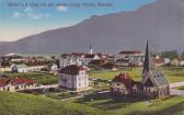 Spittal an der Drau, Ortsansicht mit Ev. Kirche - Kärnten - alte historische Fotos Ansichten Bilder Aufnahmen Ansichtskarten 