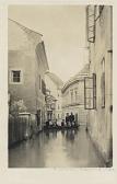 Villach, Lederergasse Überschwemmung - Europa - alte historische Fotos Ansichten Bilder Aufnahmen Ansichtskarten 
