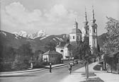 Villach - Draubrücke mit Kreuzkirche - Ossiacher Zeile - alte historische Fotos Ansichten Bilder Aufnahmen Ansichtskarten 