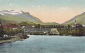 Villach, Eisenbahnbrücke mit Dobratsch u Bleiberg - Kärnten - alte historische Fotos Ansichten Bilder Aufnahmen Ansichtskarten 