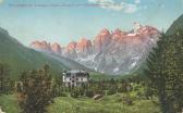 Wolfsbach - Hotel Seisera mit Wischberggruppe - Italien - alte historische Fotos Ansichten Bilder Aufnahmen Ansichtskarten 