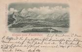 Panoramaansicht  Insel und Karawanken - Finkenstein am Faaker See - alte historische Fotos Ansichten Bilder Aufnahmen Ansichtskarten 