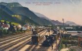 Wocheinerbahn - Assling, Bahnhof mit Karawanken - alte historische Fotos Ansichten Bilder Aufnahmen Ansichtskarten 