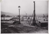 Baustelleneinrichtung für die neue Kriegsbrücke - Kärnten - alte historische Fotos Ansichten Bilder Aufnahmen Ansichtskarten 