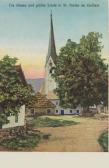 St. Stefan im Gailtal, Kirche und Linde - Oesterreich - alte historische Fotos Ansichten Bilder Aufnahmen Ansichtskarten 