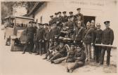 Spritzenhaus Drobollach mit Feuerwehrmannschaft - Drobollach am Faaker See - alte historische Fotos Ansichten Bilder Aufnahmen Ansichtskarten 