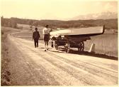 Maria Gai, Transport eines Seegelbootes - Maria Gail - alte historische Fotos Ansichten Bilder Aufnahmen Ansichtskarten 