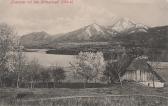 Panoramaansicht auf die Insel, - Drobollach am Faaker See - alte historische Fotos Ansichten Bilder Aufnahmen Ansichtskarten 