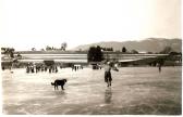 Uferansicht von Drobollach vom zugefrorenem See - Drobollach am Faaker See - alte historische Fotos Ansichten Bilder Aufnahmen Ansichtskarten 