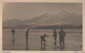 Eisstockschießen am Faakersee - Kärnten - alte historische Fotos Ansichten Bilder Aufnahmen Ansichtskarten 