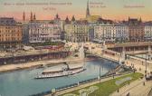 Wien, Franz Josefs Kai mit Kaiser Ferdinandplatz - Wien  1.,Innere Stadt - alte historische Fotos Ansichten Bilder Aufnahmen Ansichtskarten 