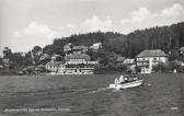 Strandhotel Aschgan - Seeansicht - Egg am Faaker See - alte historische Fotos Ansichten Bilder Aufnahmen Ansichtskarten 