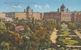 Hofmuseum & Volksgarten - Wien - alte historische Fotos Ansichten Bilder Aufnahmen Ansichtskarten 