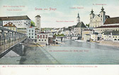 Steyr - Zusammenfluss Enns und Steyr - Steyr - alte historische Fotos Ansichten Bilder Aufnahmen Ansichtskarten 