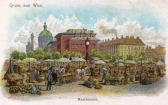 Wien, Naschmarkt - Wien,Wieden - alte historische Fotos Ansichten Bilder Aufnahmen Ansichtskarten 