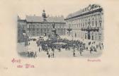 Wien, Burgplatz mit Burgmusik - alte historische Fotos Ansichten Bilder Aufnahmen Ansichtskarten 