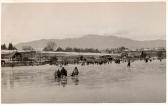 Uferansicht von Drobollach vom zugefrorenem See - Kärnten - alte historische Fotos Ansichten Bilder Aufnahmen Ansichtskarten 