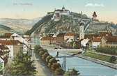 Graz - Schlossberg - Graz - alte historische Fotos Ansichten Bilder Aufnahmen Ansichtskarten 