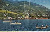 Sattendorf vom See - alte historische Fotos Ansichten Bilder Aufnahmen Ansichtskarten 