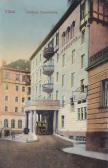 Villach, Haupteingang zum Parkhotel - Villach-Innere Stadt - alte historische Fotos Ansichten Bilder Aufnahmen Ansichtskarten 