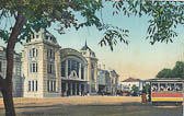 Beim Bahnhof - Oesterreich - alte historische Fotos Ansichten Bilder Aufnahmen Ansichtskarten 