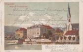 Villach mit der Nikolaikirche - Villach(Stadt) - alte historische Fotos Ansichten Bilder Aufnahmen Ansichtskarten 